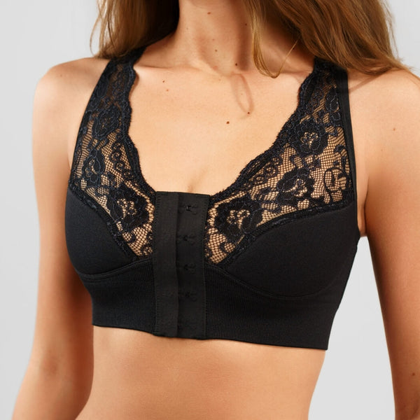 Supportive Front Closure Lace Bra